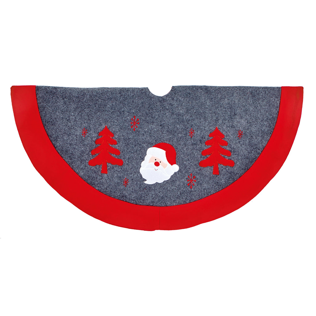 90cm Grey and Red Santa Tree