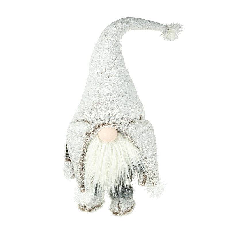 White Fabric Santa With Shaking Body (20x16x52cm)