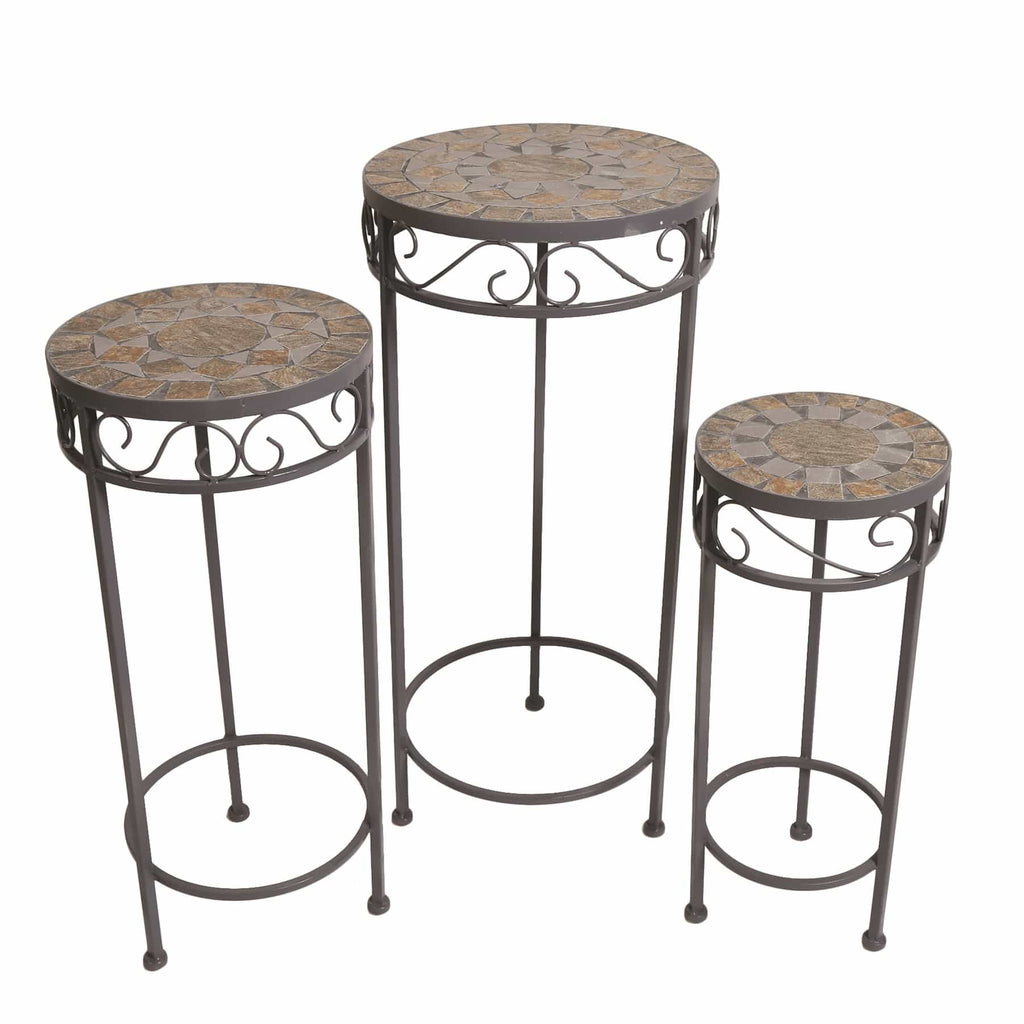 grey chateau set of 3 plant stand