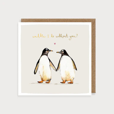 Penguins Waddle I Do Card