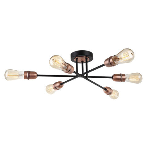 VENUS 6L SURFACE FITTING BLACK c/w COPPER FINISH