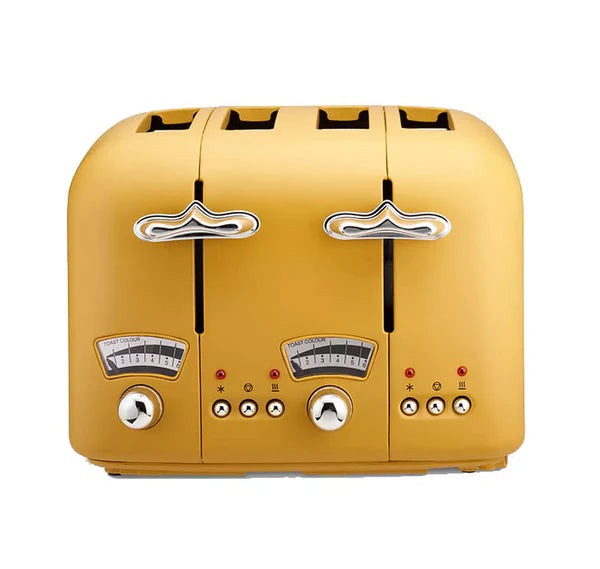 Delonghi Yellow Argento 4 Slice Toaster