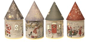 LED Light-Up Houses 4 Assorted 21cm