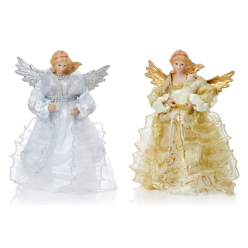 20cm Tree Top Angel 2 Asst