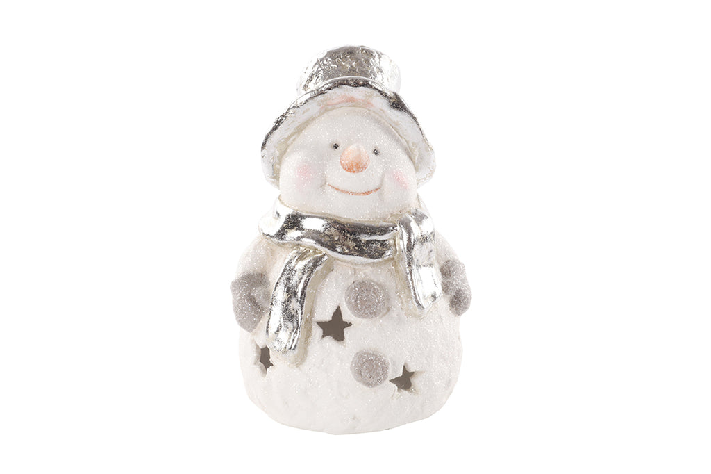15.2CM SNOWMAN CANDLE HOLDER