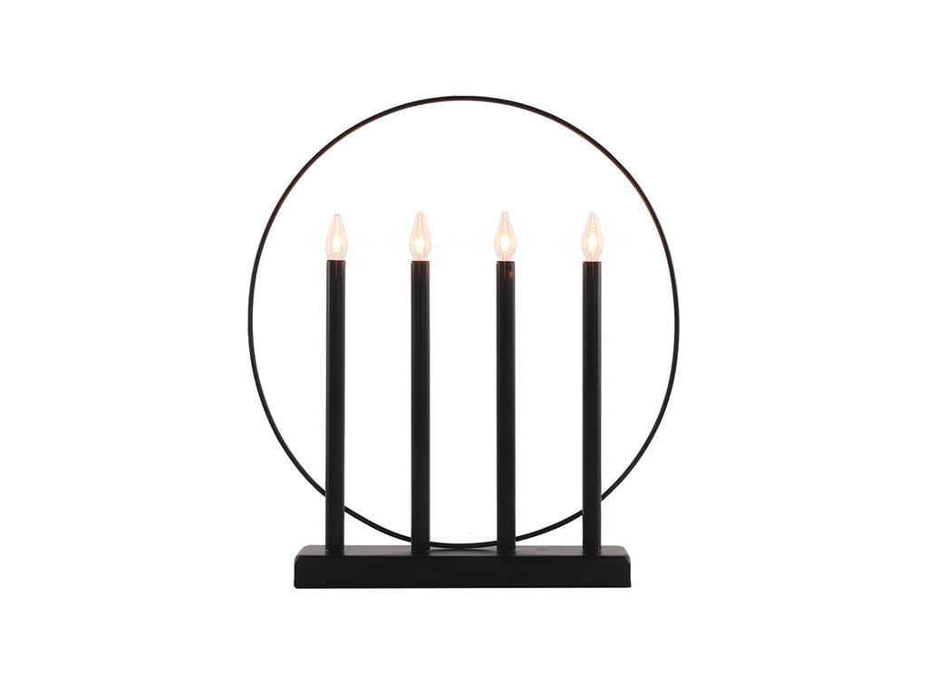 BLACK MODERN CANDLE BRIDGE - B/O