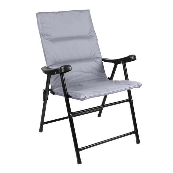 Padded Folding Camping Chair (Grey)