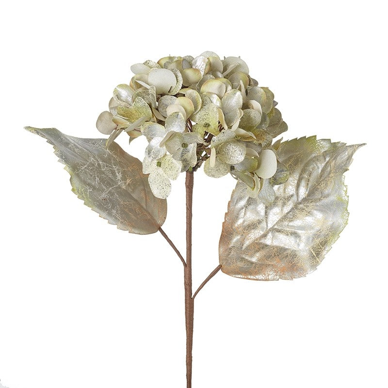 Silvered White Hydrangea Stem (48.26cm)