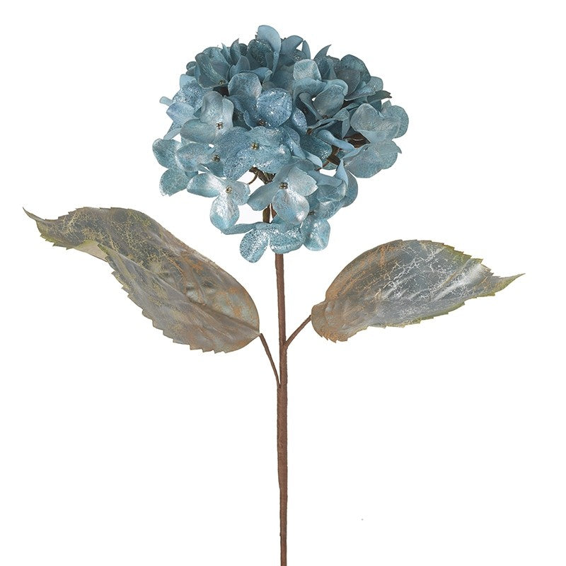 Silvered Blue Hydrangea Stem (48.26cm)