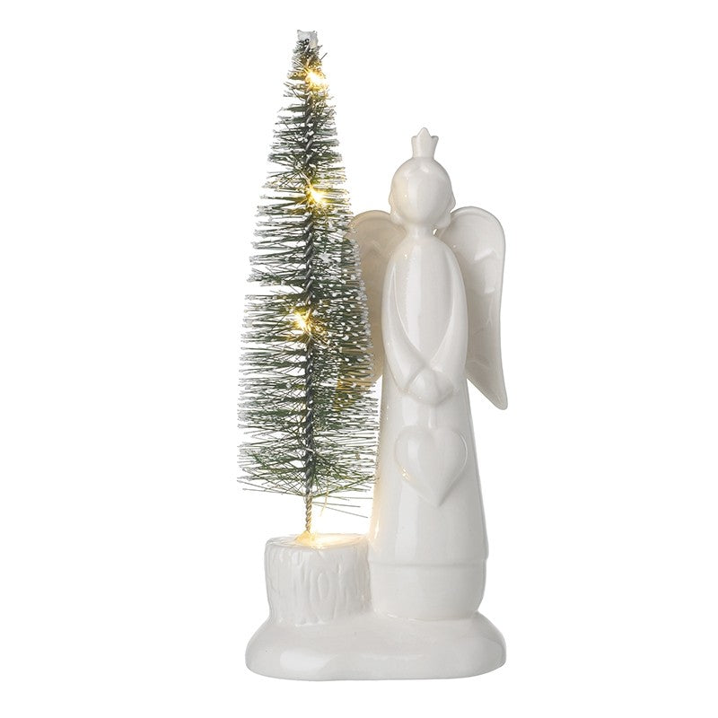 Angel With Led Tree  (9x5.8x21.8cm)