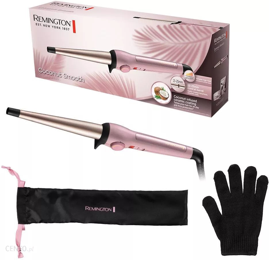 Remington Coconut Smooth Curling Wand Pink