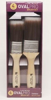 Fleetwood Oval Pro 4 Synthetic Brush Set