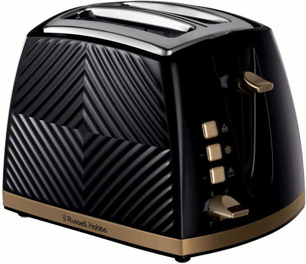 Russell Hobbs Groove 2 Slice Toaster Black