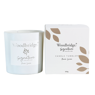Pure Linen Boxed Tumbler Candle by Woodbridge - 310g