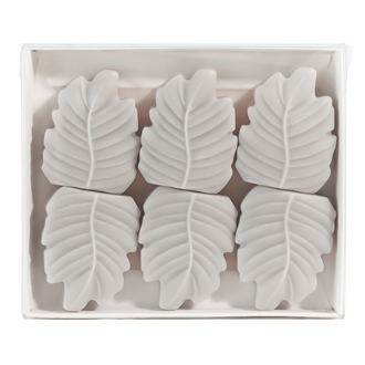 Pure Linen Box of 6 Leaf Shaped Wax Melts by Woodbridge