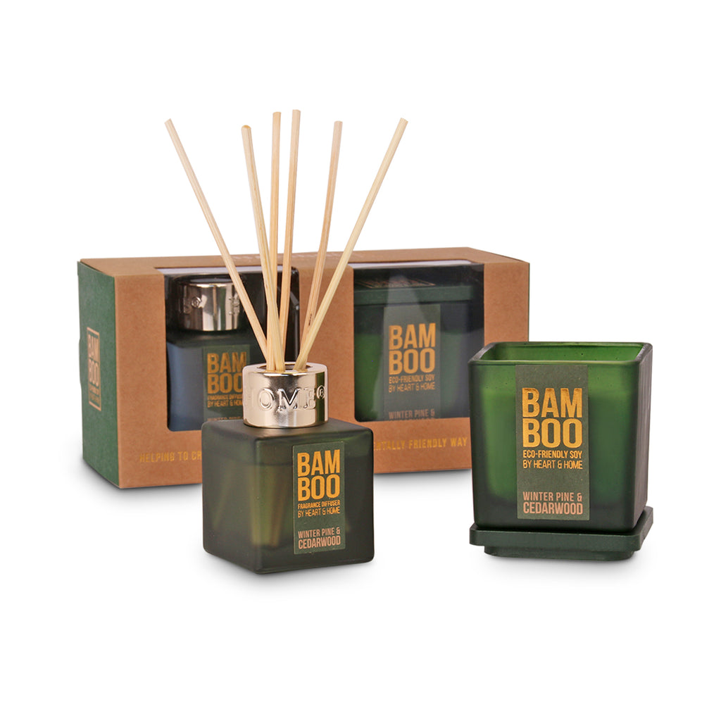 Bamboo Candle & Diffuser Gift Set