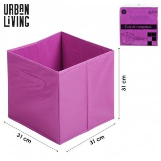Foldable Storage Box Purple (W)31x(L)31x(H)31cm