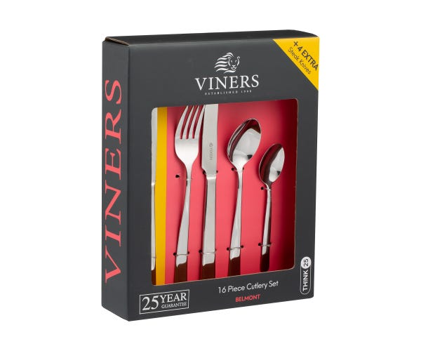 Viners Belmont 16Pce Cutlery Set + 4 Extra Steak Knives