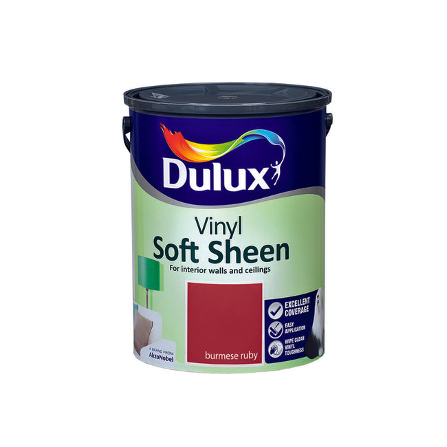 Dulux Vinyl Soft Sheen Burmese Ruby  5L