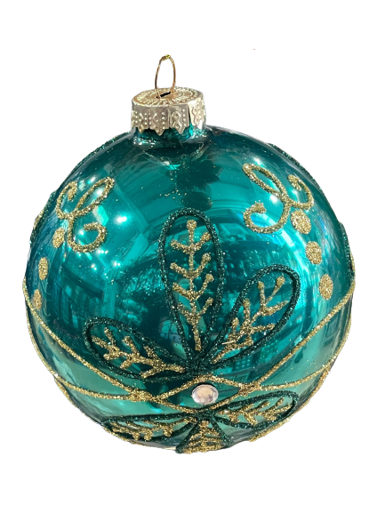 Glass Navy Bauble