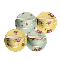 Aynsley Archive Rose Tea Cup & Saucer Set