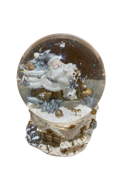 20 cm -Santa Snow Globe