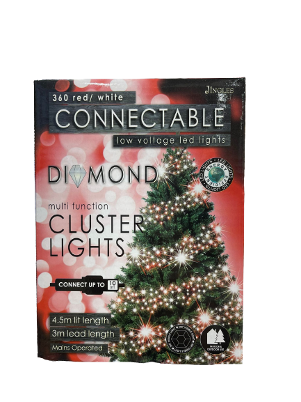 360 Red/White Diamond Cluster Connectable LED
