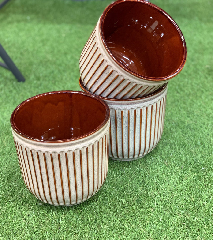 Abel Pot Round Cream 18cm & 16cm