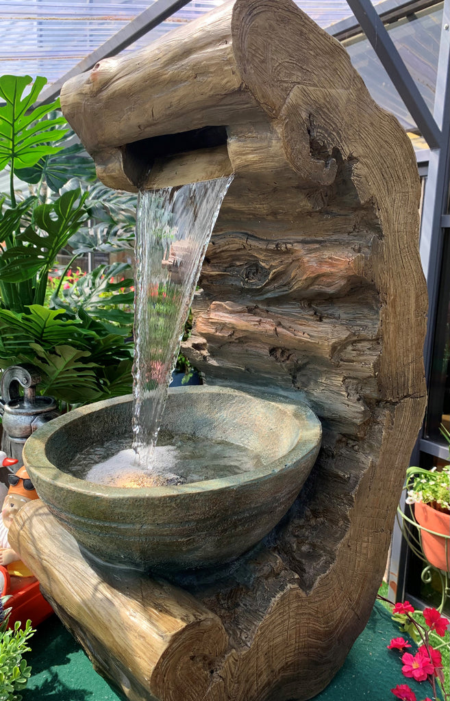 Polyresin Fountain Warm White 80cm