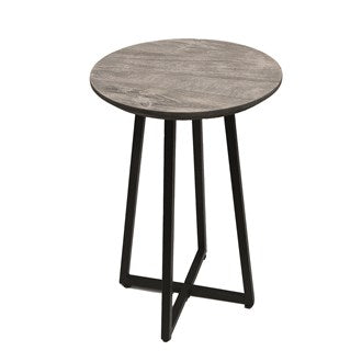 Grey Mango Wood Round Top Table 40x61cm