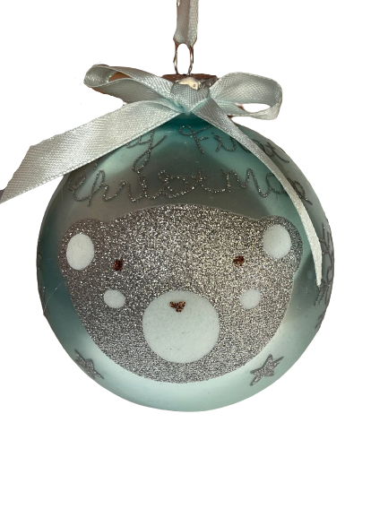 Asstd 80mm Baby Glass Bauble
