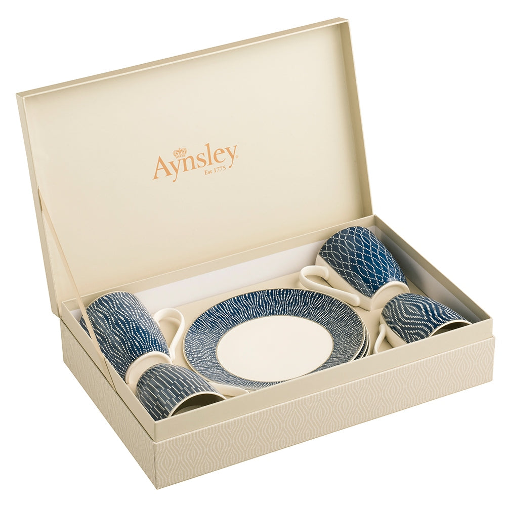 Aynsley Adadgio Teacup & Saucer 8Pce Set