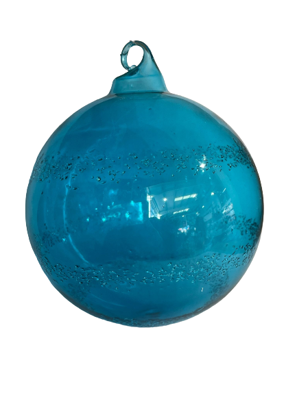 Glass Blue Opaque Crackle