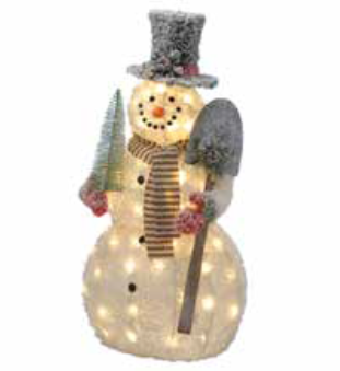 120cm LED Snowman with Shovel
