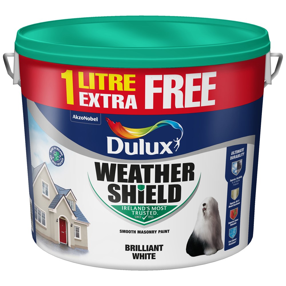 Dulux Weathershield Brilliant White 10L + 1L