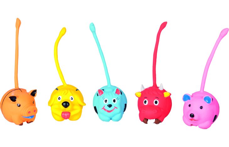 DOG TOYS - LATEX LONG TAIL 16CM ASS DISPLAY
