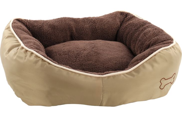 DOG BED -  BASKET CHIPZ RECTANGLE BROWN BEIGE ECRU