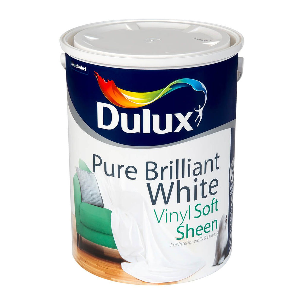 Dulux pure brilliant white soft sheen 5L