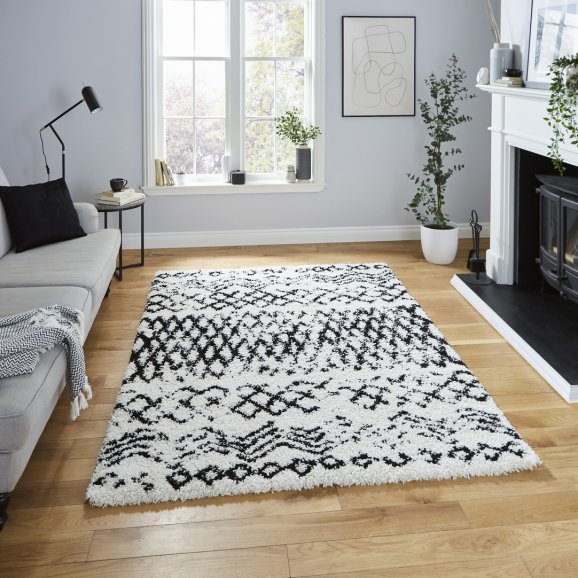 Scandi Berber G271 White/Black (150x220 cm)