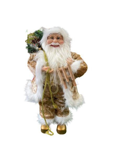 45 cm - Gold Standing Santa