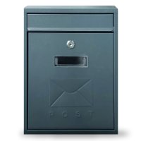 Manor Grey Steel Postbox