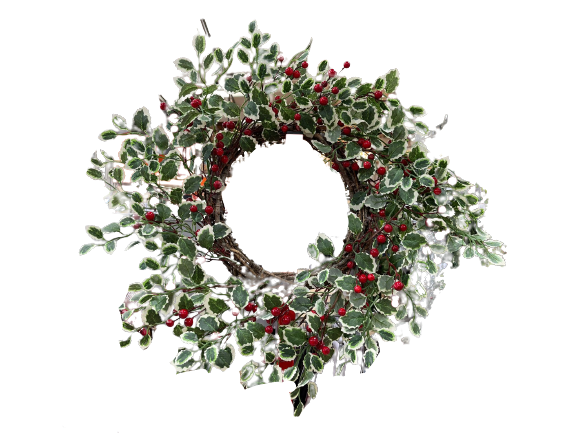 75 cm - Holly Wreath