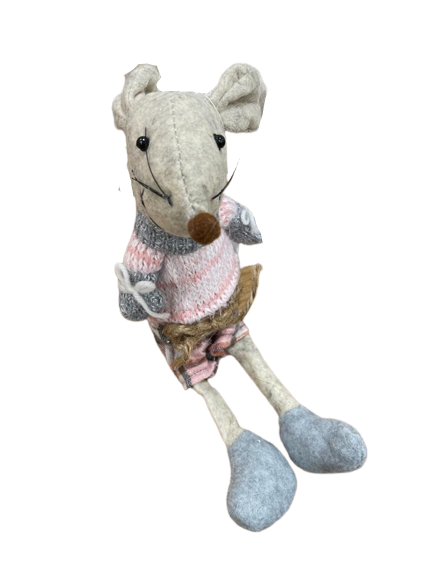 Fabric Pink Mice in Jumper Small
