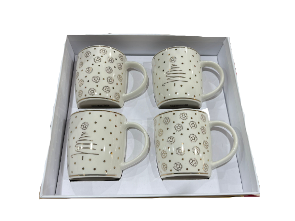 Merry and Bright - 4 pce Mug set