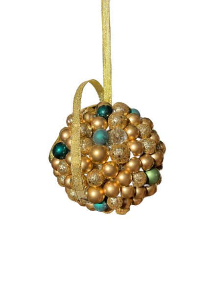 12cm- Hanging Ball with Gold