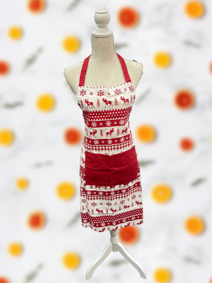 Christmas Apron Red