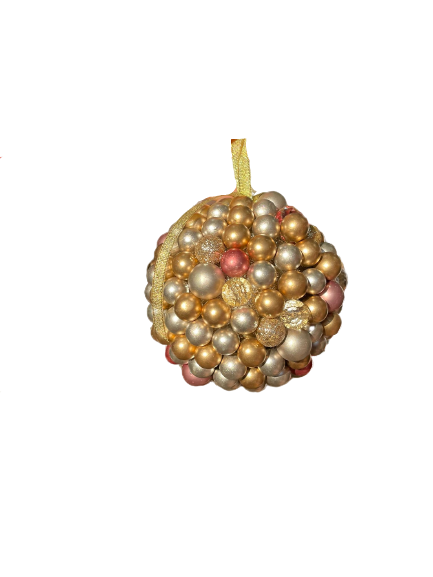 12cm - hanging Ball with Gold