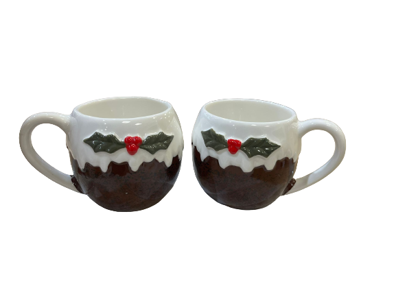 Christmas Pudding Mug - Set of 2