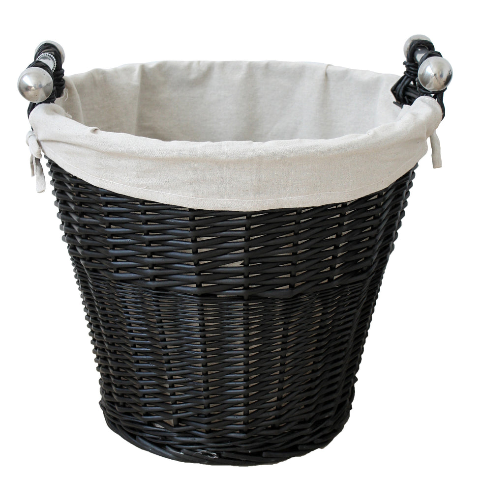 Round Wicker Basket with Aluminium Handles