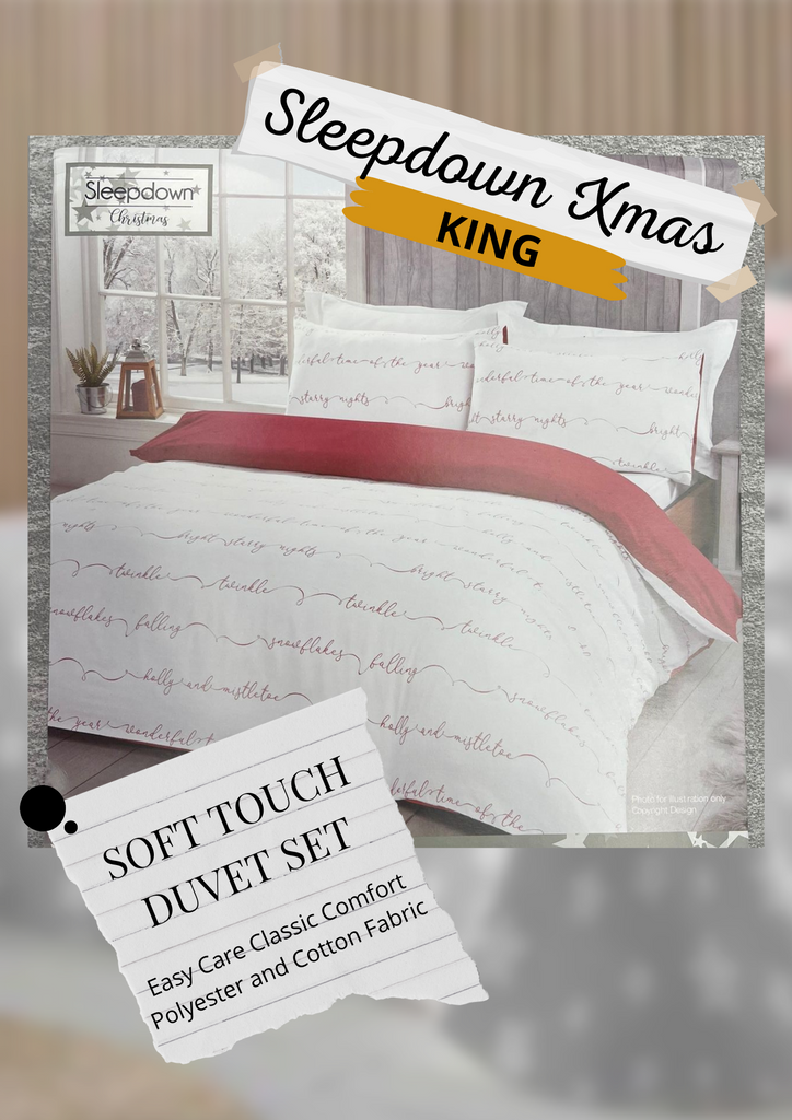 Wintery Words Duvet Set - King